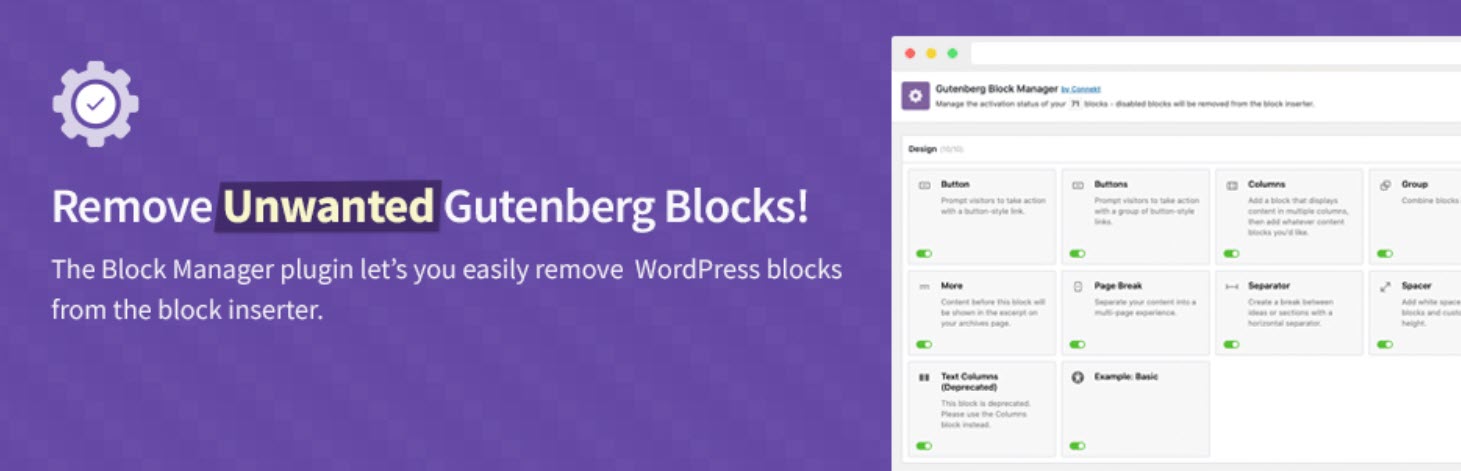 إضافة Gutenberg Block Manager تسهّل من عملية الاختيار بين 500 مكونًا حديثًا