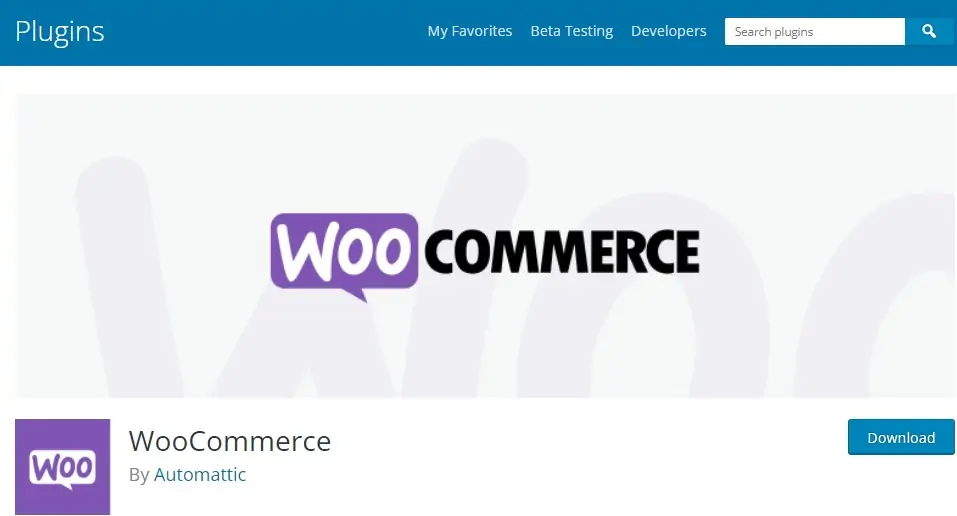 إضافة WooCommerce