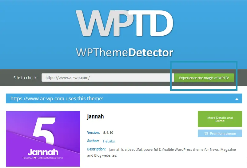 WPThemeDetector