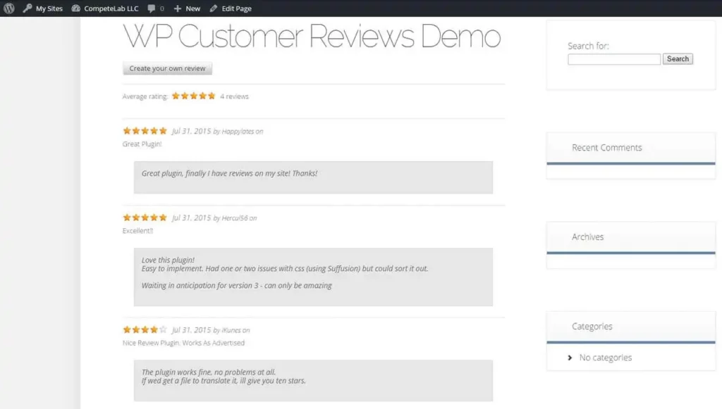 3. إضافة WP Customer Reviews