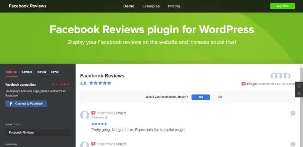 4. إضافة WordPress Facebook Reviews